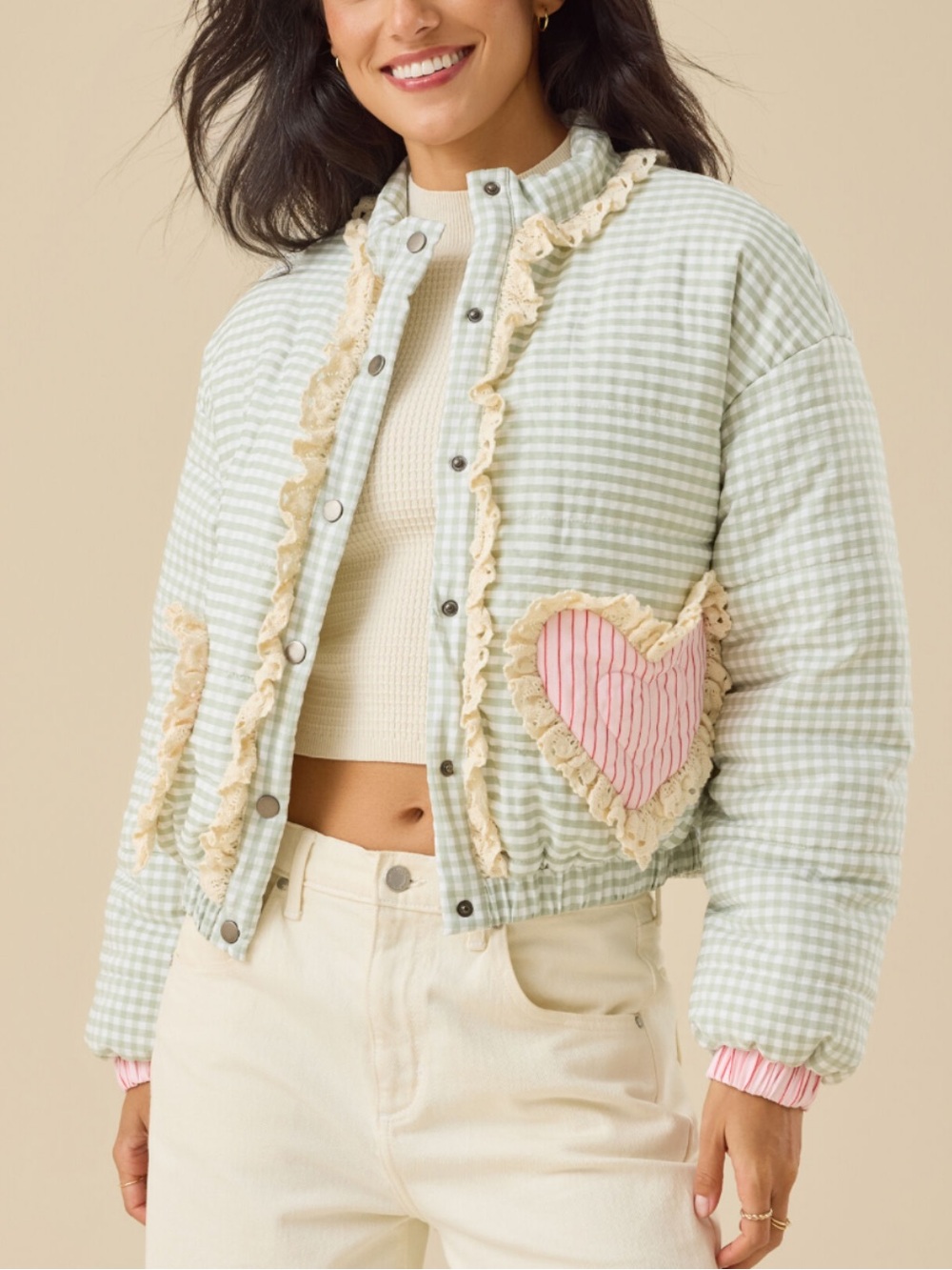 Altar'd State Gemma Gingham Jacket